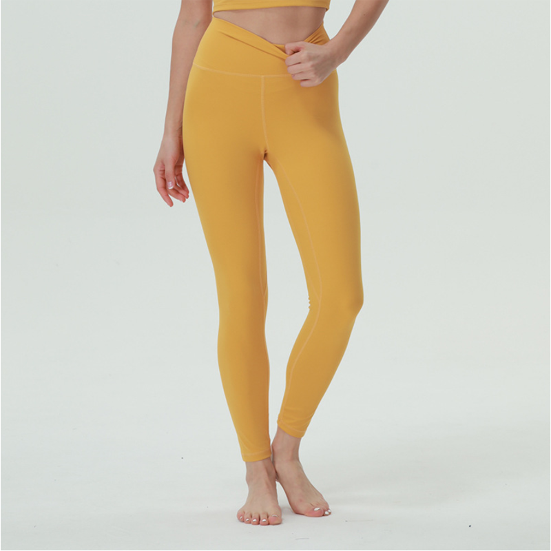 Pantaloni de yoga respirabil în talie înaltă de buzunar