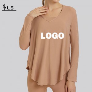 SC10272 Tricou Loose Casual Fitness Yoga cu mânecă lungă Top Yoga cu mânecă lungă pentru femei tricou tricou